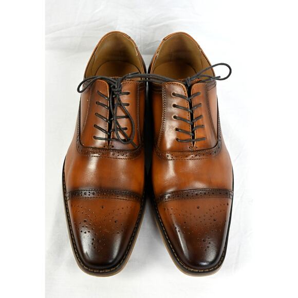 La Milano Lorenzo Men\'s 12 EEE Tan Leather Dress Shoes A11873 main image 6